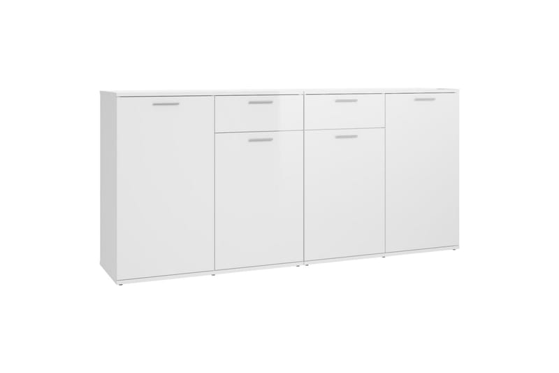 Skjenk høyglans hvit 160x36x75 cm sponplate - Hvit - Oppbevaring - Oppbevaringsmøbler - Sideboard & skjenker