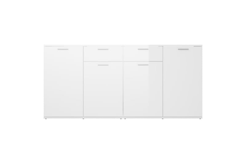 Skjenk høyglans hvit 160x36x75 cm sponplate - Hvit - Oppbevaring - Oppbevaringsmøbler - Sideboard & skjenker