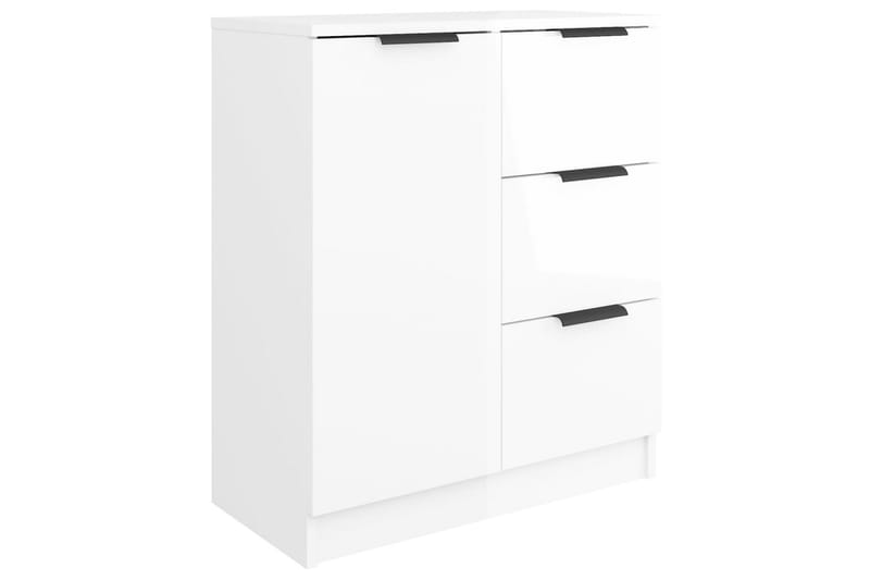 Skjenk høyglans hvit 60x30x70 cm konstruert tre - Hvit - Oppbevaring - Oppbevaringsmøbler - Sideboard & skjenker