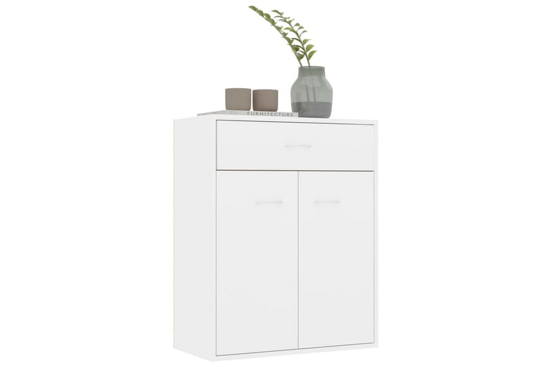 Skjenk høyglans hvit 60x30x75 cm sponplate - Oppbevaring - Oppbevaringsmøbler - Sideboard & skjenker