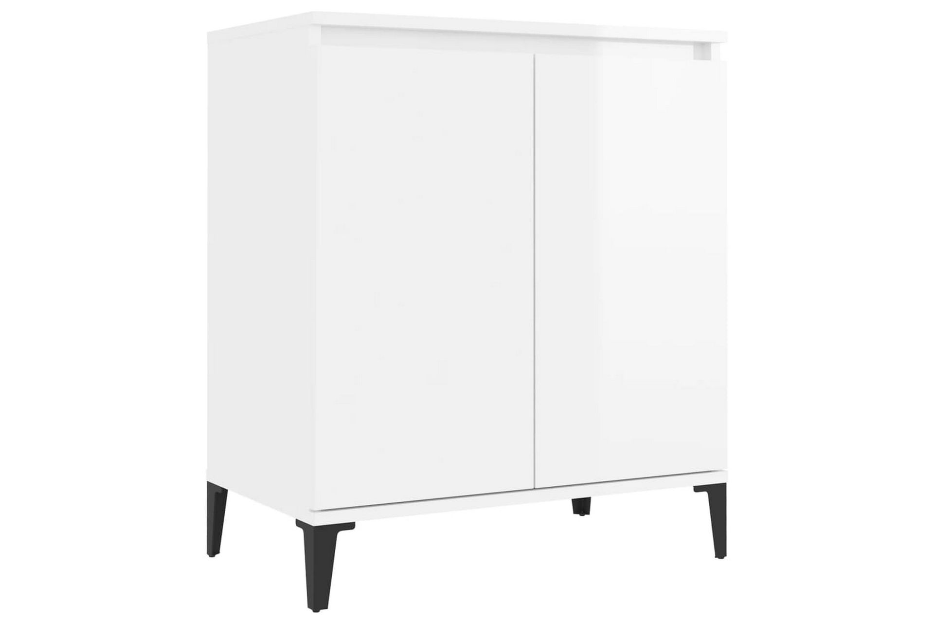 Skjenk høyglans hvit 60x35x70 cm sponplate - Hvit - Oppbevaring - Oppbevaringsmøbler - Sideboard & skjenker