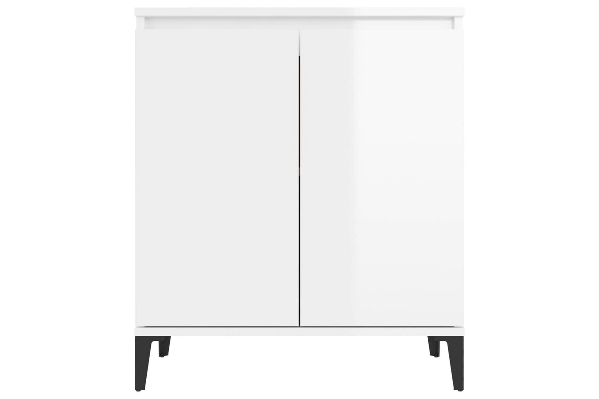 Skjenk høyglans hvit 60x35x70 cm sponplate - Hvit - Oppbevaring - Oppbevaringsmøbler - Sideboard & skjenker