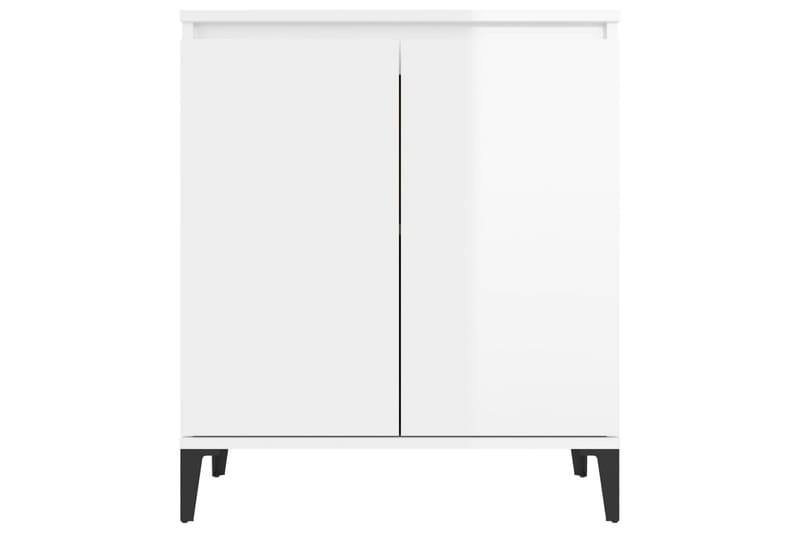 Skjenk høyglans hvit 60x35x70 cm sponplate - Hvit - Sideboard & skjenker