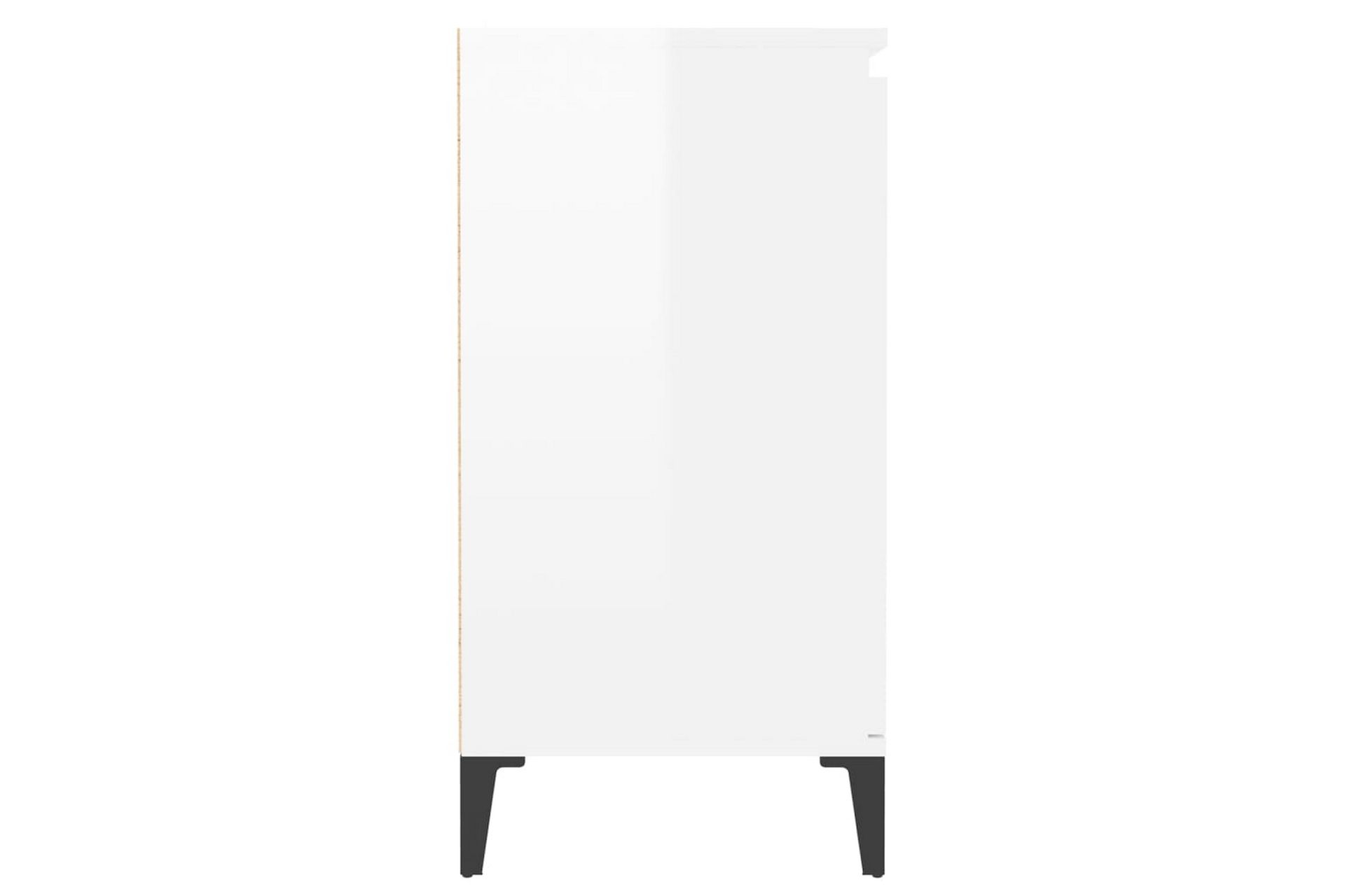 Skjenk høyglans hvit 60x35x70 cm sponplate - Hvit - Oppbevaring - Oppbevaringsmøbler - Sideboard & skjenker