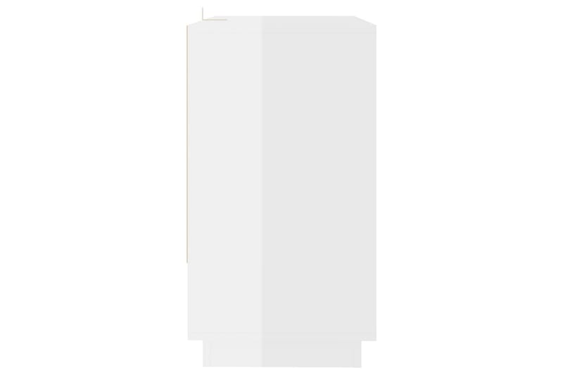 Skjenk høyglans hvit 70x41x75 cm sponplate - Hvit - Sideboard & skjenker