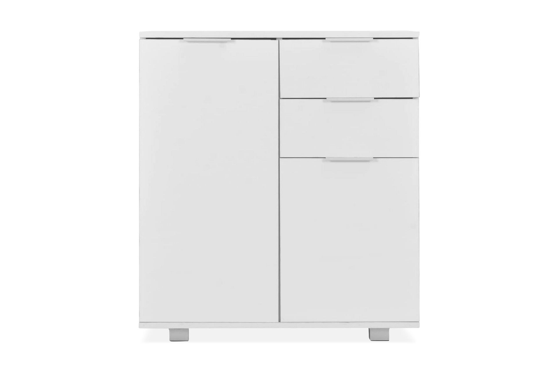 Skjenk høyglans hvit 71x35x76 cm sponplate - Hvit - Oppbevaring - Oppbevaringsmøbler - Sideboard & skjenker
