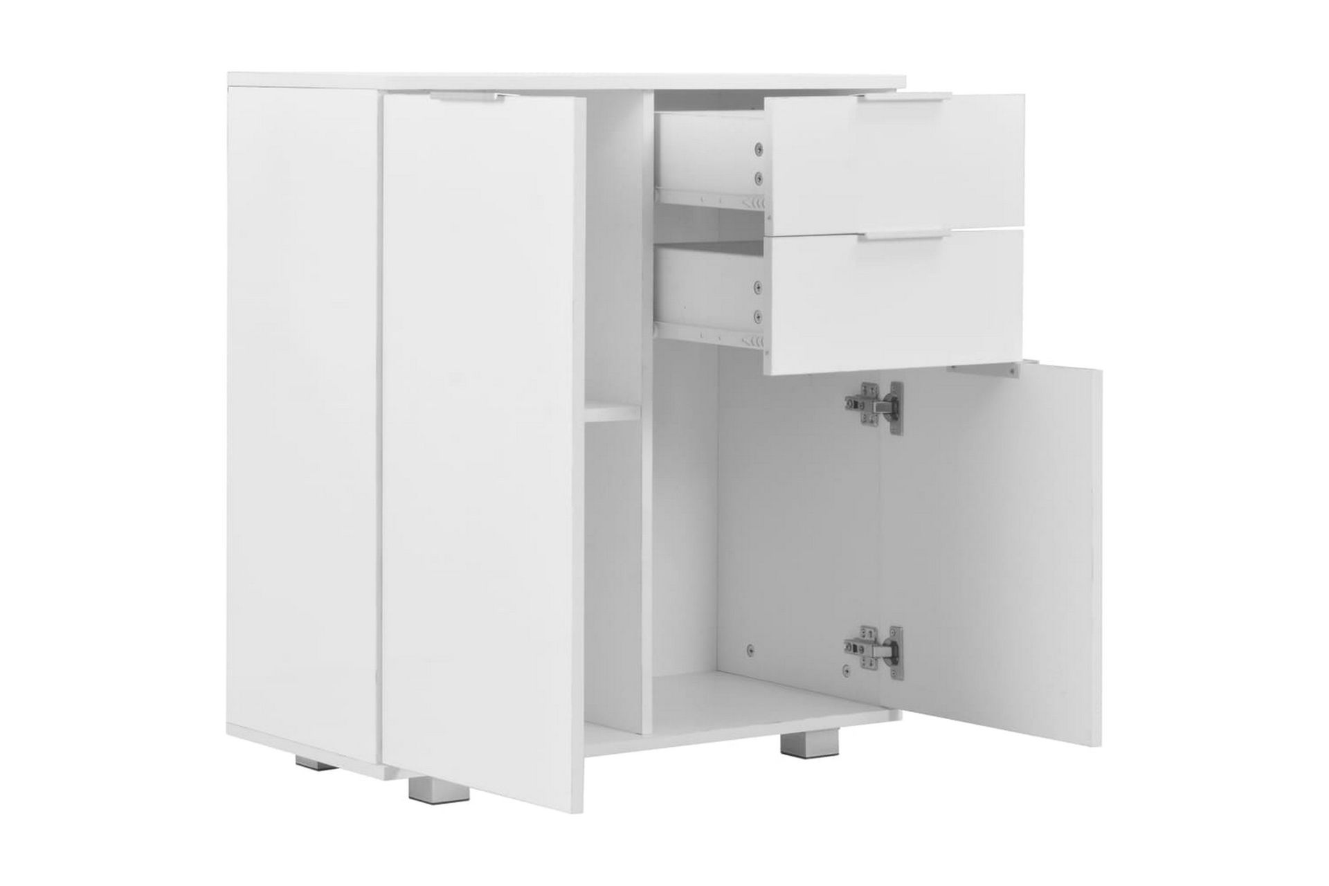 Skjenk høyglans hvit 71x35x76 cm sponplate - Hvit - Oppbevaring - Oppbevaringsmøbler - Sideboard & skjenker