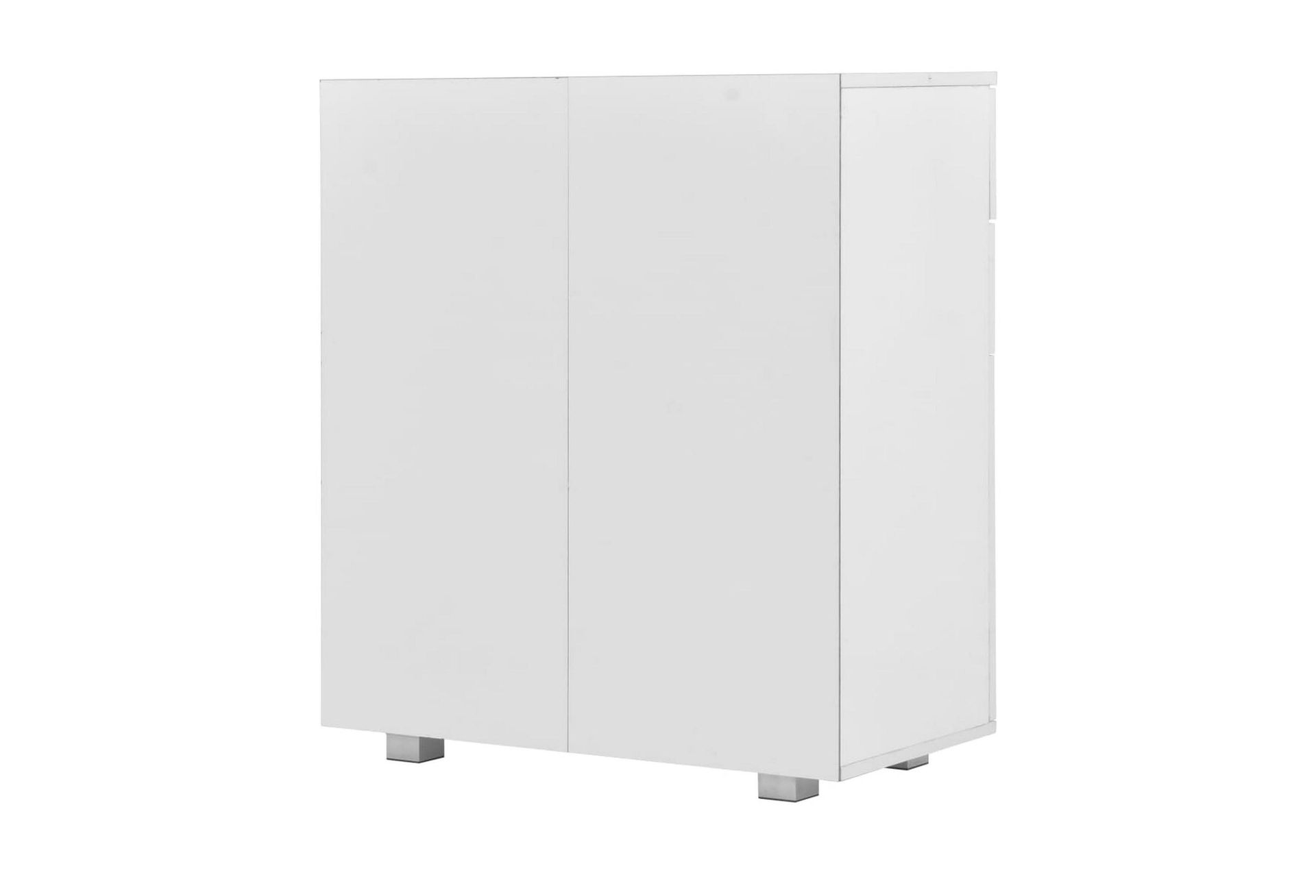 Skjenk høyglans hvit 71x35x76 cm sponplate - Hvit - Oppbevaring - Oppbevaringsmøbler - Sideboard & skjenker