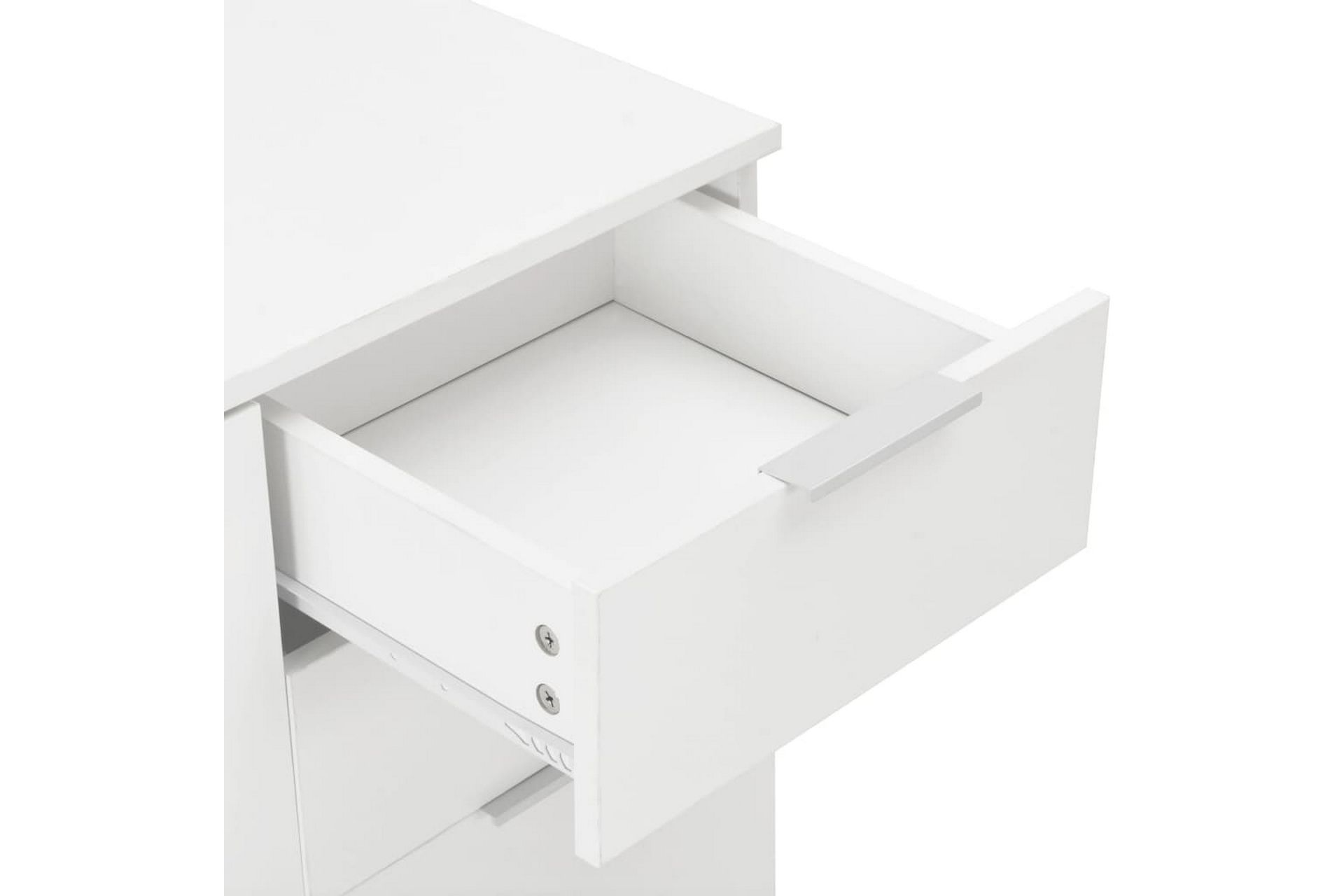Skjenk høyglans hvit 71x35x76 cm sponplate - Hvit - Oppbevaring - Oppbevaringsmøbler - Sideboard & skjenker