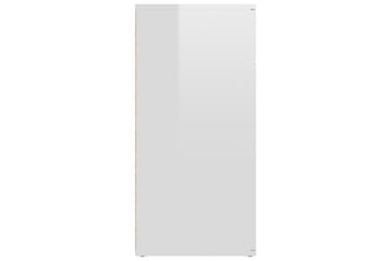 Skjenk høyglans hvit 80x36x75 cm sponplate - Hvit - Oppbevaring - Oppbevaringsmøbler - Sideboard & skjenker