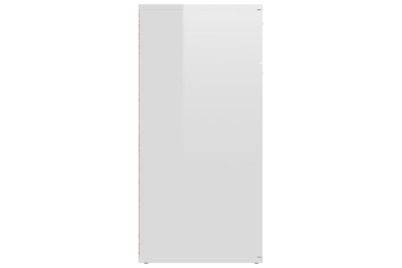 Skjenk høyglans hvit 80x36x75 cm sponplate - Hvit - Oppbevaring - Oppbevaringsmøbler - Sideboard & skjenker