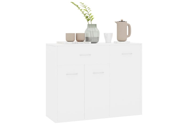 Skjenk høyglans hvit 88x30x70 cm sponplate - Oppbevaring - Oppbevaringsmøbler - Sideboard & skjenker