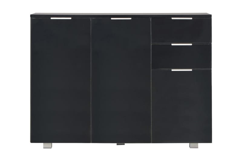 Skjenk høyglans svart 107x35x76 cm - Svart - Sideboard & skjenker