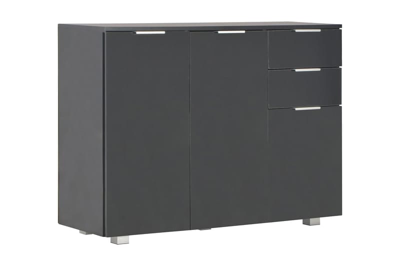 Skjenk høyglans svart 107x35x76 cm - Svart - Oppbevaring - Oppbevaringsmøbler - Sideboard & skjenker