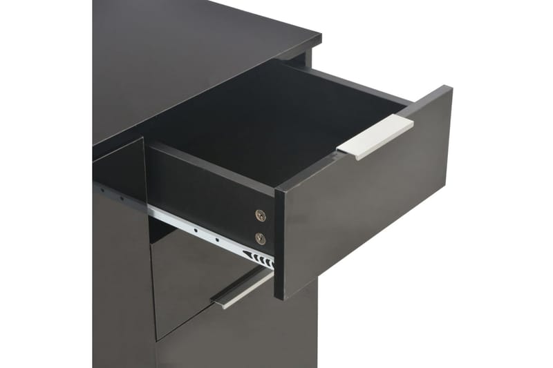 Skjenk høyglans svart 107x35x76 cm - Svart - Oppbevaring - Oppbevaringsmøbler - Sideboard & skjenker