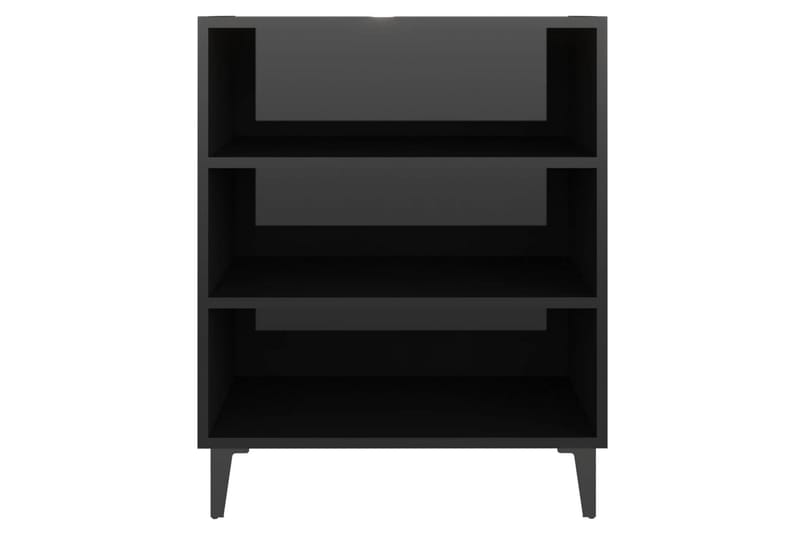 Skjenk høyglans svart 57x35x70 cm sponplate - Svart - Sideboard & skjenker