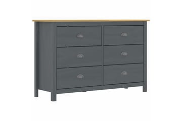 Skjenk Hill Range grå 125x40x80 cm heltre furu - Oppbevaring - Oppbevaringsmøbler - Sideboard & skjenker