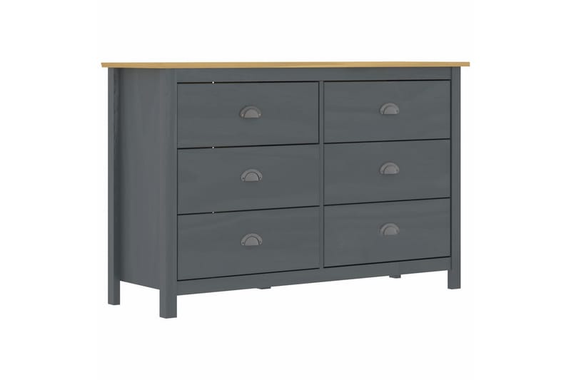 Skjenk Hill Range grå 125x40x80 cm heltre furu - Oppbevaring - Oppbevaringsmøbler - Sideboard & skjenker
