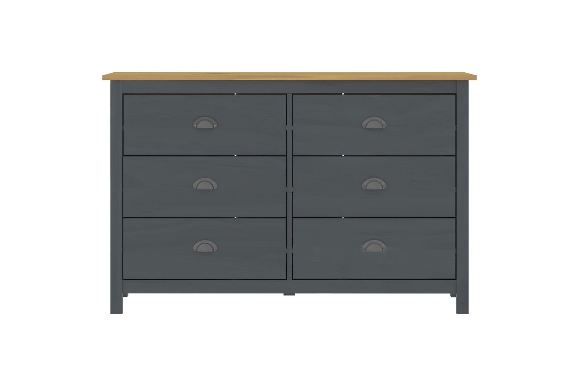 Skjenk Hill Range grå 125x40x80 cm heltre furu - Oppbevaring - Oppbevaringsmøbler - Sideboard & skjenker