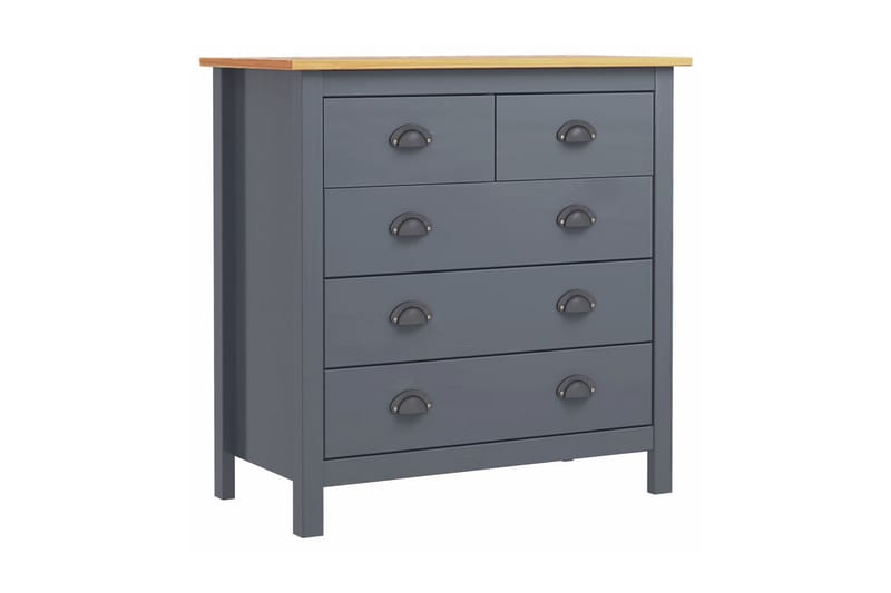 Skjenk Hill Range grå 79x40x80 cm heltre furu - Oppbevaring - Oppbevaringsmøbler - Sideboard & skjenker