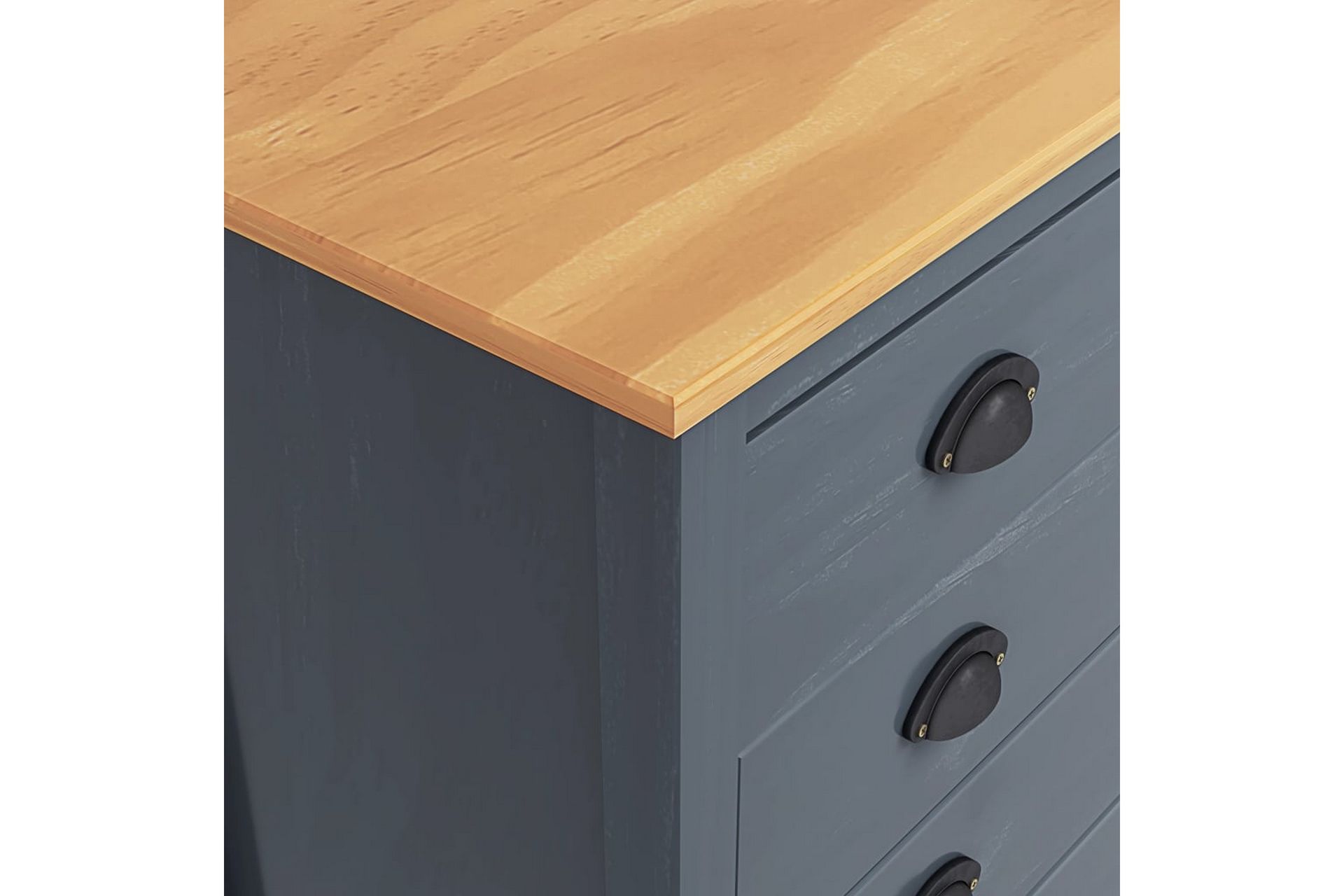 Skjenk Hill Range grå 79x40x80 cm heltre furu - Oppbevaring - Oppbevaringsmøbler - Sideboard & skjenker