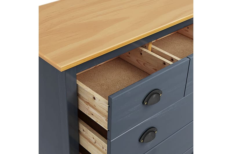 Skjenk Hill Range grå 79x40x80 cm heltre furu - Oppbevaring - Oppbevaringsmøbler - Sideboard & skjenker