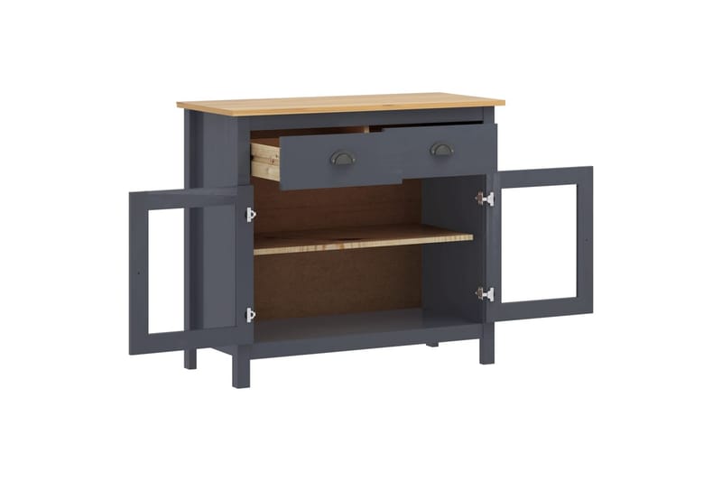 Skjenk Hill Range grå 90x40x80 cm heltre furu - Oppbevaring - Oppbevaringsmøbler - Sideboard & skjenker