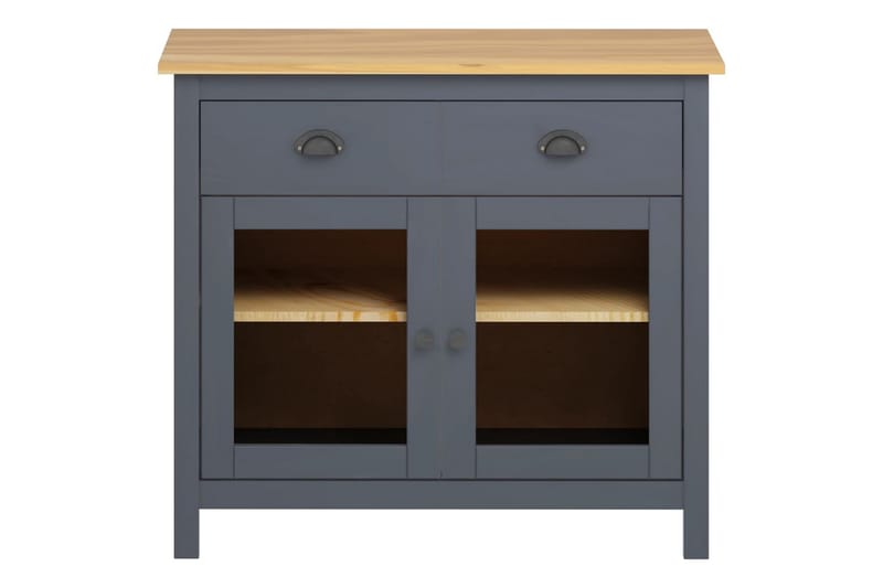Skjenk Hill Range grå 90x40x80 cm heltre furu - Oppbevaring - Oppbevaringsmøbler - Sideboard & skjenker