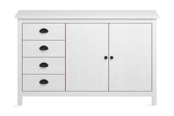 Skjenk Hill Range hvit 130x40x80 cm heltre furu - Oppbevaring - Oppbevaringsmøbler - Sideboard & skjenker