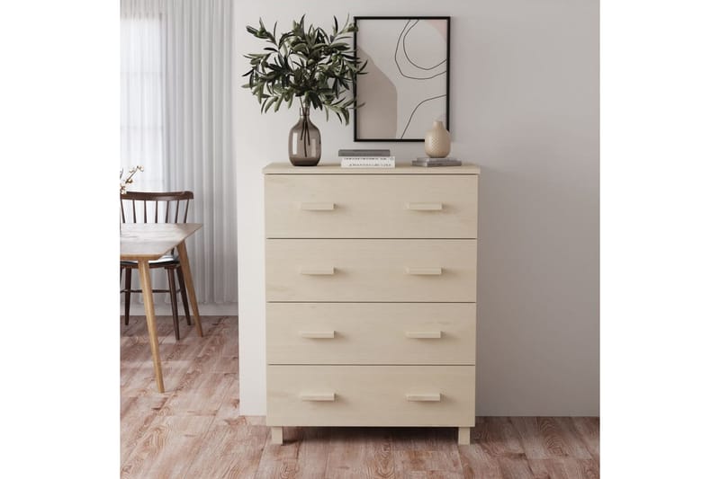 Skjenk honningbrun 79x40x103,5 cm heltre furu - Brun - Oppbevaring - Oppbevaringsmøbler - Sideboard & skjenker