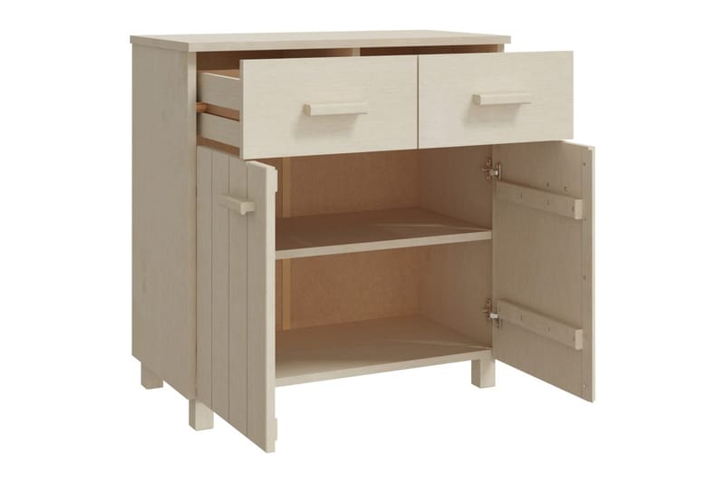 Skjenk honningbrun 79x40x80 cm heltre furu - Brun - Oppbevaring - Oppbevaringsmøbler - Sideboard & skjenker