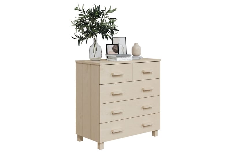 Skjenk honningbrun 79x40x80 cm heltre furu - Brun - Oppbevaring - Oppbevaringsmøbler - Sideboard & skjenker