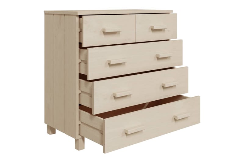Skjenk honningbrun 79x40x80 cm heltre furu - Brun - Oppbevaring - Oppbevaringsmøbler - Sideboard & skjenker