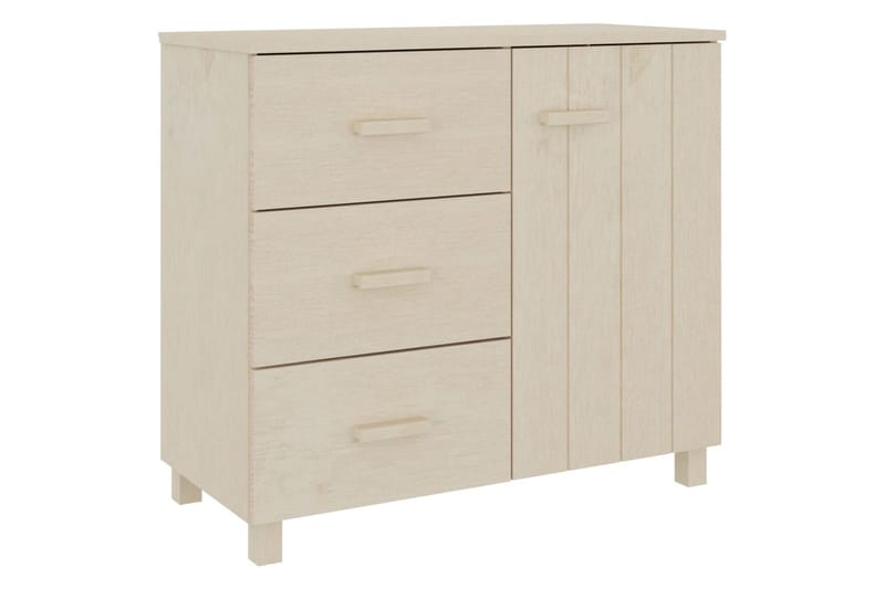 Skjenk honningbrun 90x40x80 cm heltre furu - Brun - Oppbevaring - Oppbevaringsmøbler - Sideboard & skjenker