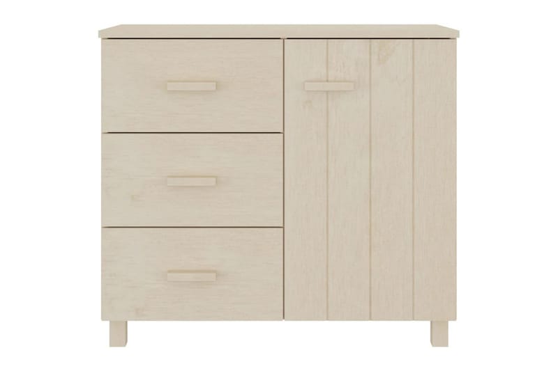 Skjenk honningbrun 90x40x80 cm heltre furu - Brun - Oppbevaring - Oppbevaringsmøbler - Sideboard & skjenker