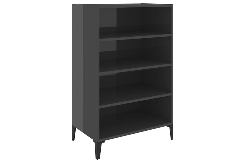 Skjenk höyglans grå 57x35x90 cm sponplate - Grå - Oppbevaring - Oppbevaringsmøbler - Sideboard & skjenker