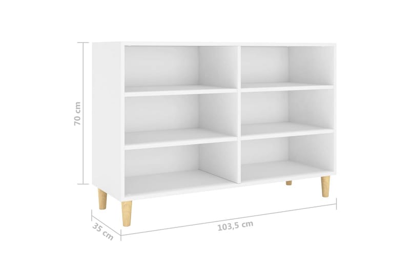 Skjenk hvit 103,5x35x70 cm sponplate - Hvit - Oppbevaring - Oppbevaringsmøbler - Sideboard & skjenker