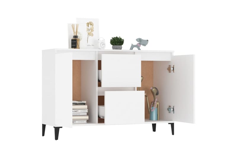 Skjenk hvit 104x35x70 cm sponplate - Hvit - Oppbevaring - Oppbevaringsmøbler - Sideboard & skjenker