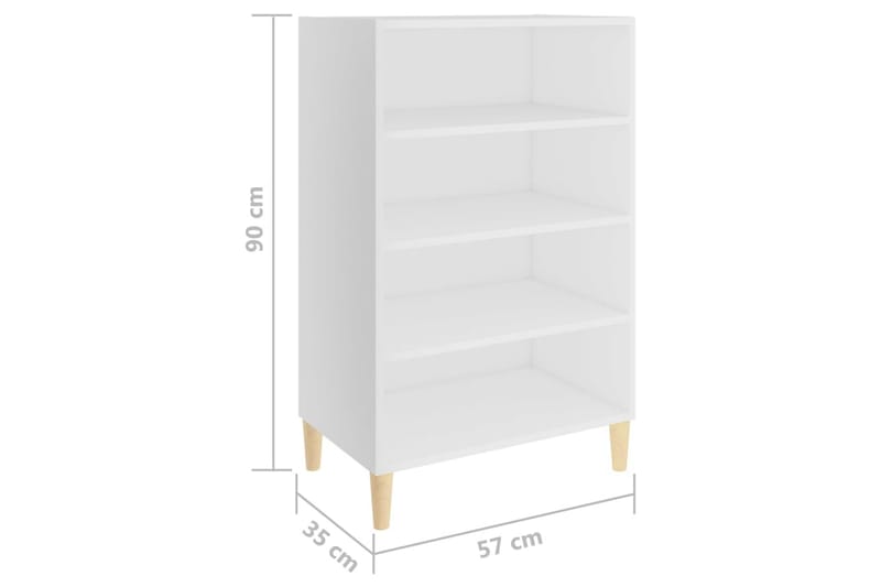 Skjenk hvit 57x35x90 cm sponplate - Hvit - Oppbevaring - Oppbevaringsmøbler - Sideboard & skjenker
