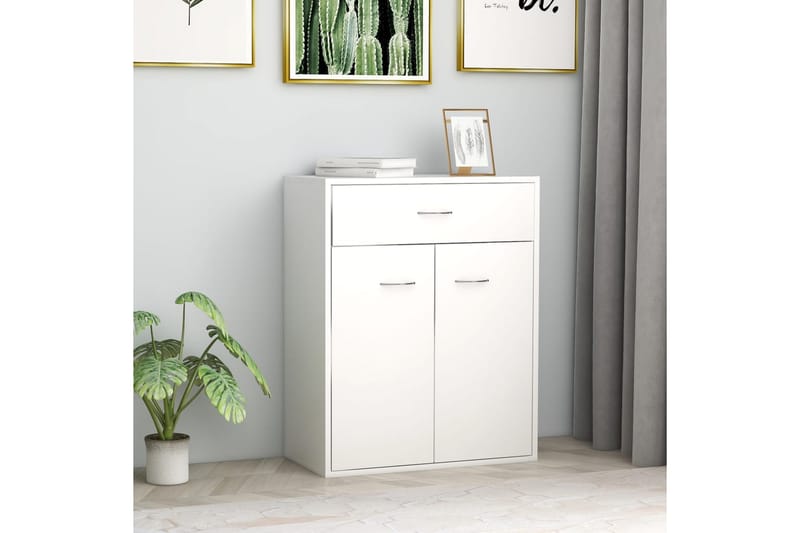 Skjenk hvit 60x30x75 cm sponplate - Hvit - Oppbevaring - Oppbevaringsmøbler - Sideboard & skjenker