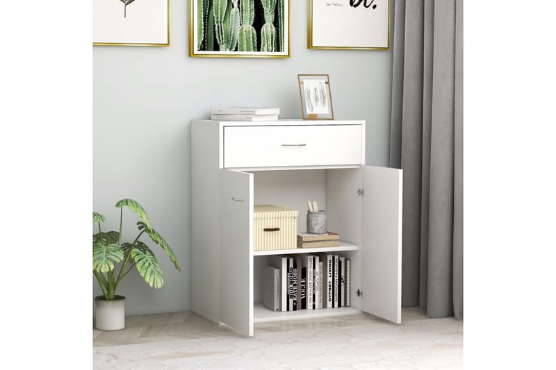 Skjenk hvit 60x30x75 cm sponplate - Hvit - Oppbevaring - Oppbevaringsmøbler - Sideboard & skjenker