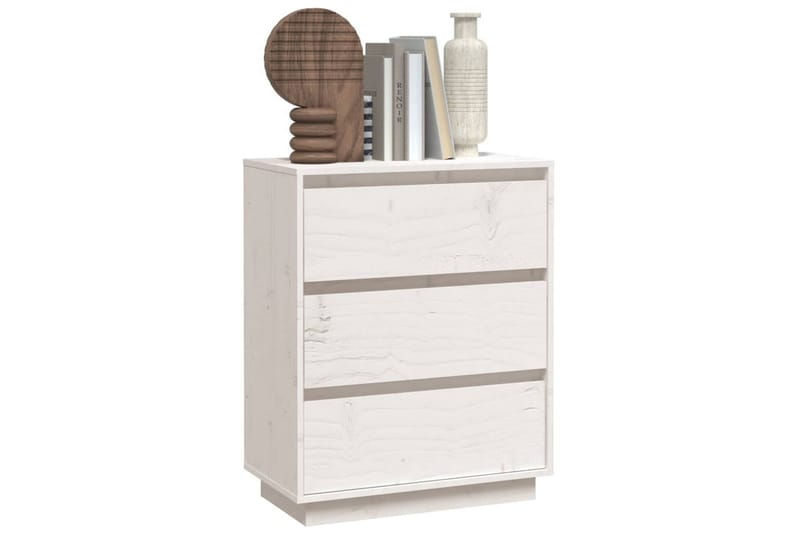 Skjenk hvit 60x34x75 cm heltre furu - Hvit - Oppbevaring - Oppbevaringsmøbler - Sideboard & skjenker