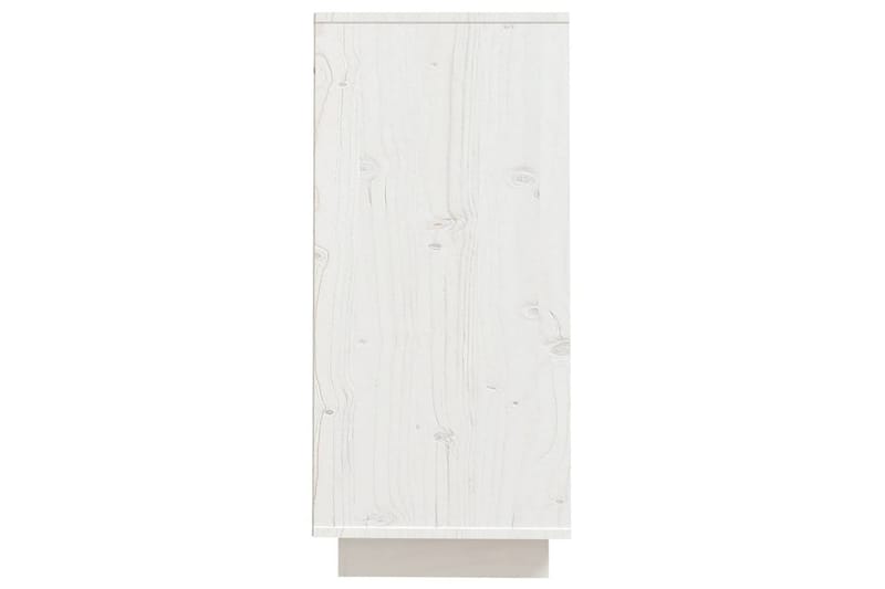 Skjenk hvit 60x34x75 cm heltre furu - Hvit - Sideboard & skjenker