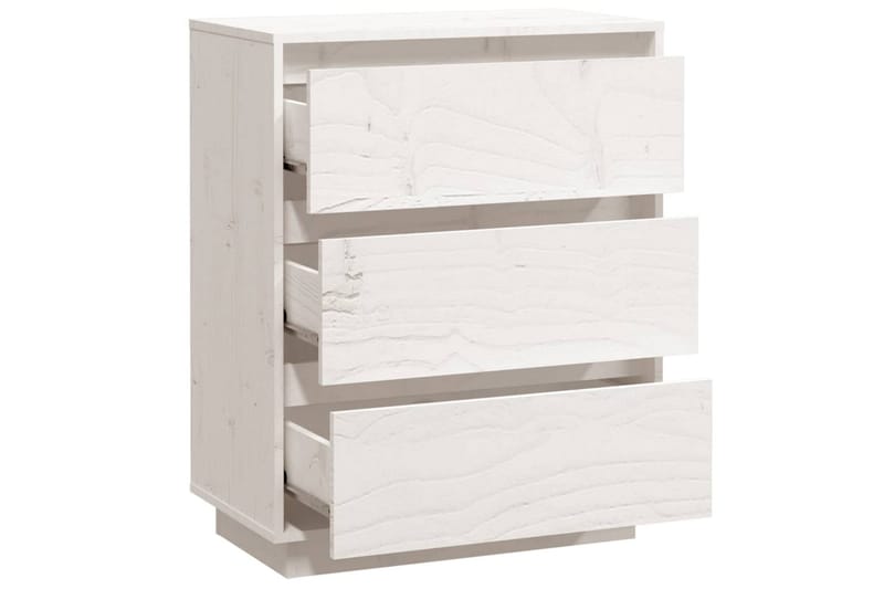 Skjenk hvit 60x34x75 cm heltre furu - Hvit - Oppbevaring - Oppbevaringsmøbler - Sideboard & skjenker