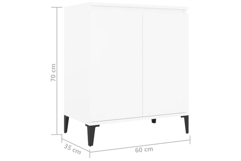 Skjenk hvit 60x35x70 cm sponplate - Hvit - Oppbevaring - Oppbevaringsmøbler - Sideboard & skjenker