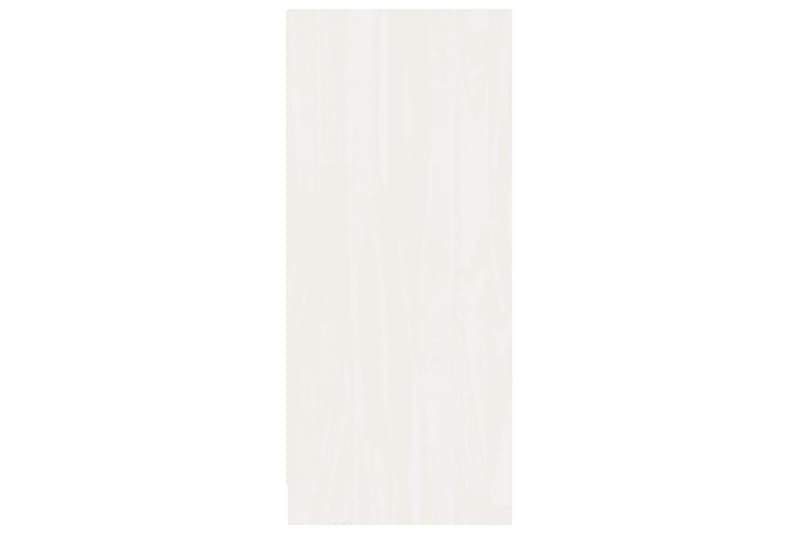 Skjenk hvit 70x33x76 cm heltre furu - Hvit - Sideboard & skjenker