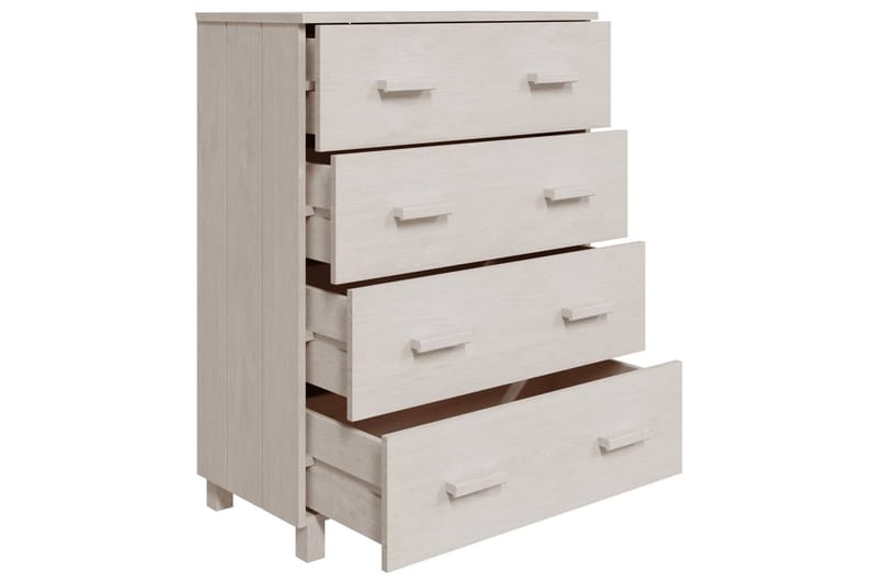 Skjenk hvit 79x40x103,5 cm heltre furu - Hvit - Oppbevaring - Oppbevaringsmøbler - Sideboard & skjenker