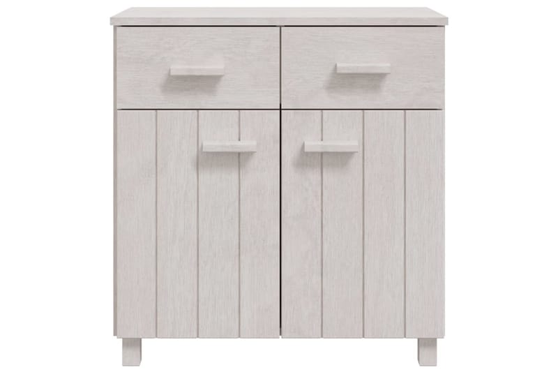 Skjenk hvit 79x40x80 cm heltre furu - Hvit - Sideboard & skjenker