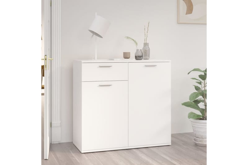 Skjenk hvit 80x36x75 cm sponplate - Hvit - Oppbevaring - Oppbevaringsmøbler - Sideboard & skjenker