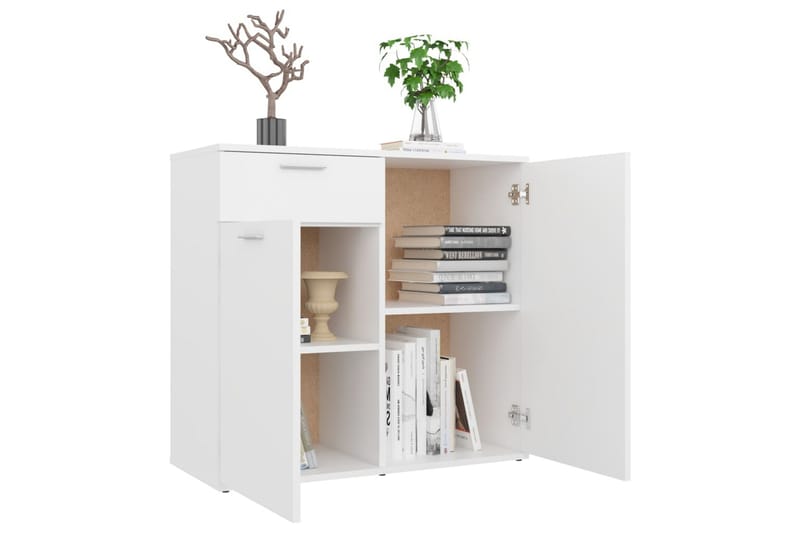 Skjenk hvit 80x36x75 cm sponplate - Hvit - Oppbevaring - Oppbevaringsmøbler - Sideboard & skjenker